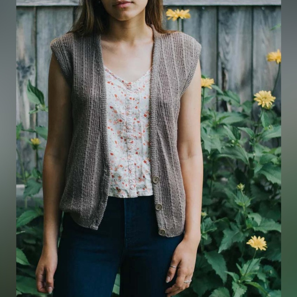 Vintage Sears brown vest, size 36 (S/M)